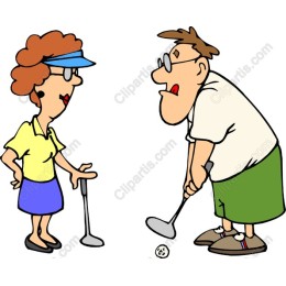 Golfing Couple