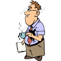 Clumsy Office Worker Coffee Spill