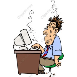 Flustered Office Worker