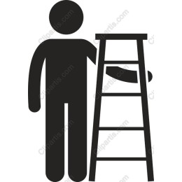 Ladder and Worker