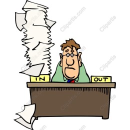 Overloaded Office Worker