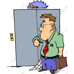 Businessman Waiting for the Elevator