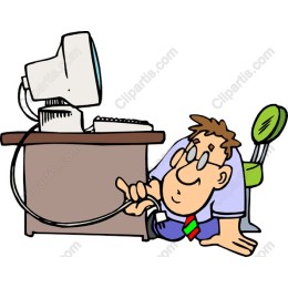 Cartoon Computer Troubleshooting