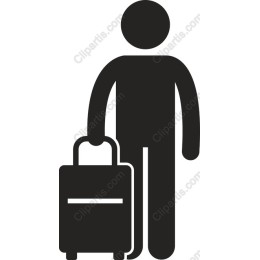 Minimalist Traveler with Suitcase