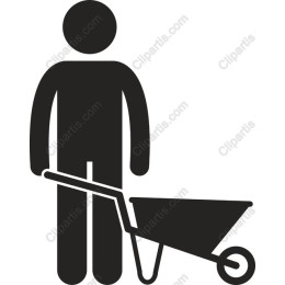 Construction Worker with Wheelbarrow