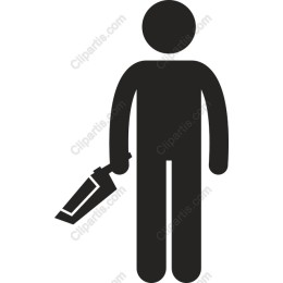 Stylized Knife-Wielding Figure