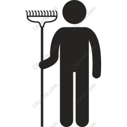 Gardener Icon with Rake