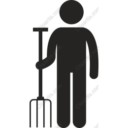 Farm Worker Pitchfork