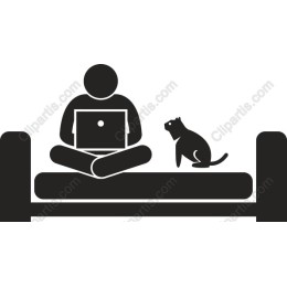 Cozy Home Office with Cat