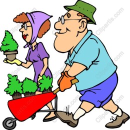 Cheerful Gardening Couple