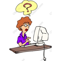 Thoughtful Woman at Computer