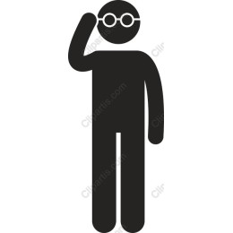 Minimalist Saluting Person