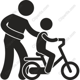 Heartwarming Caregiver and Child Biking