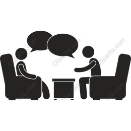 Two Figures in Conversation