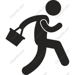 Dynamic Running Figure with Basket