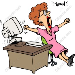 Yawning Office Lady