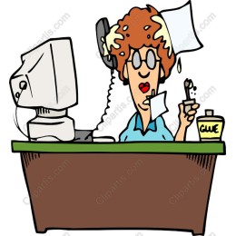 Office Antics: The Overwhelmed Secretary