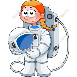 Cheerful Astronaut Girl
