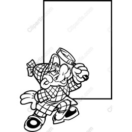 Whimsical Detective with Magnifying Glass