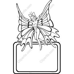 Whimsical Fairy with Customizable Label