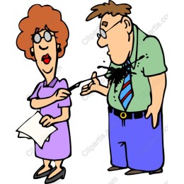 Humorous Ink Splatter Cartoon