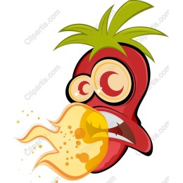 Fiery Chili Pepper Character