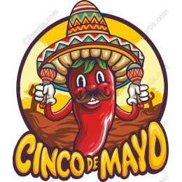 Vibrant Cinco de Mayo Chili Pepper