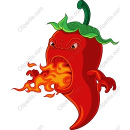 Fiery Angry Chili Pepper