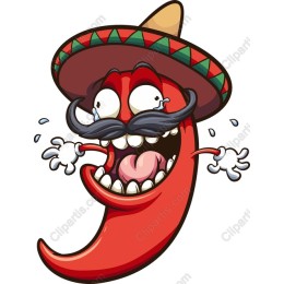Fiery Chili Pepper Character