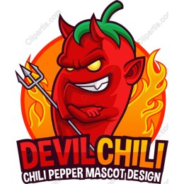 Devil Chili Pepper Mascot