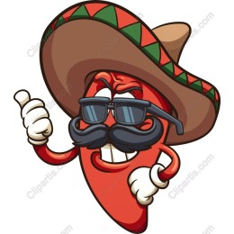 Festive Chili Pepper Mascot