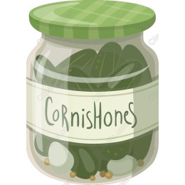 Whimsical Cornichon Jar