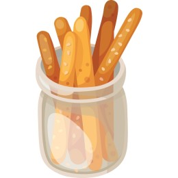 Crunchy Breadsticks in Jar