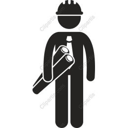 Construction Worker with Blueprints