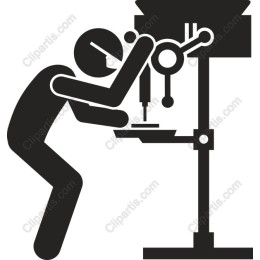 Worker at Drill Press