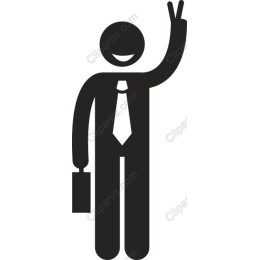 Businessman Peace Sign