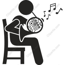 Musician Playing French Horn
