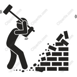 Construction Worker Hammering