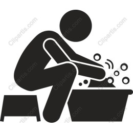 Minimalist Washing Person