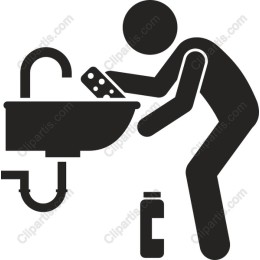 Minimalist Cleaning - Person Scrubbing Sink