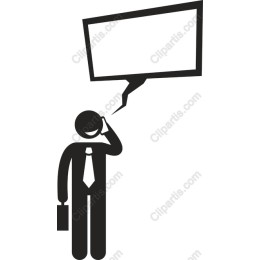 Professional Businessman with Customizable Speech Bubble