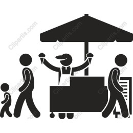 Playful Ice Cream Cart