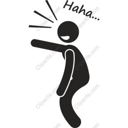 Joyful Stick Figure 'Haha...' Graphic