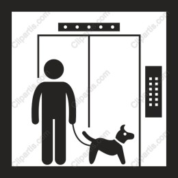 Elevator Companion: Person with Dog