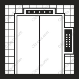 Modern Black-and-White Elevator