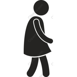 Elegant Walking Figure