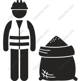 Construction Worker with Sack