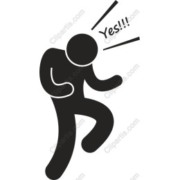 Excited Figure in Motion