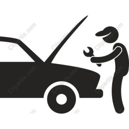 Mechanic Working on Car