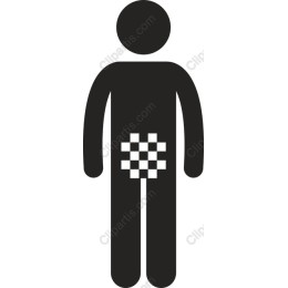 Stylized Checkered Human Figure